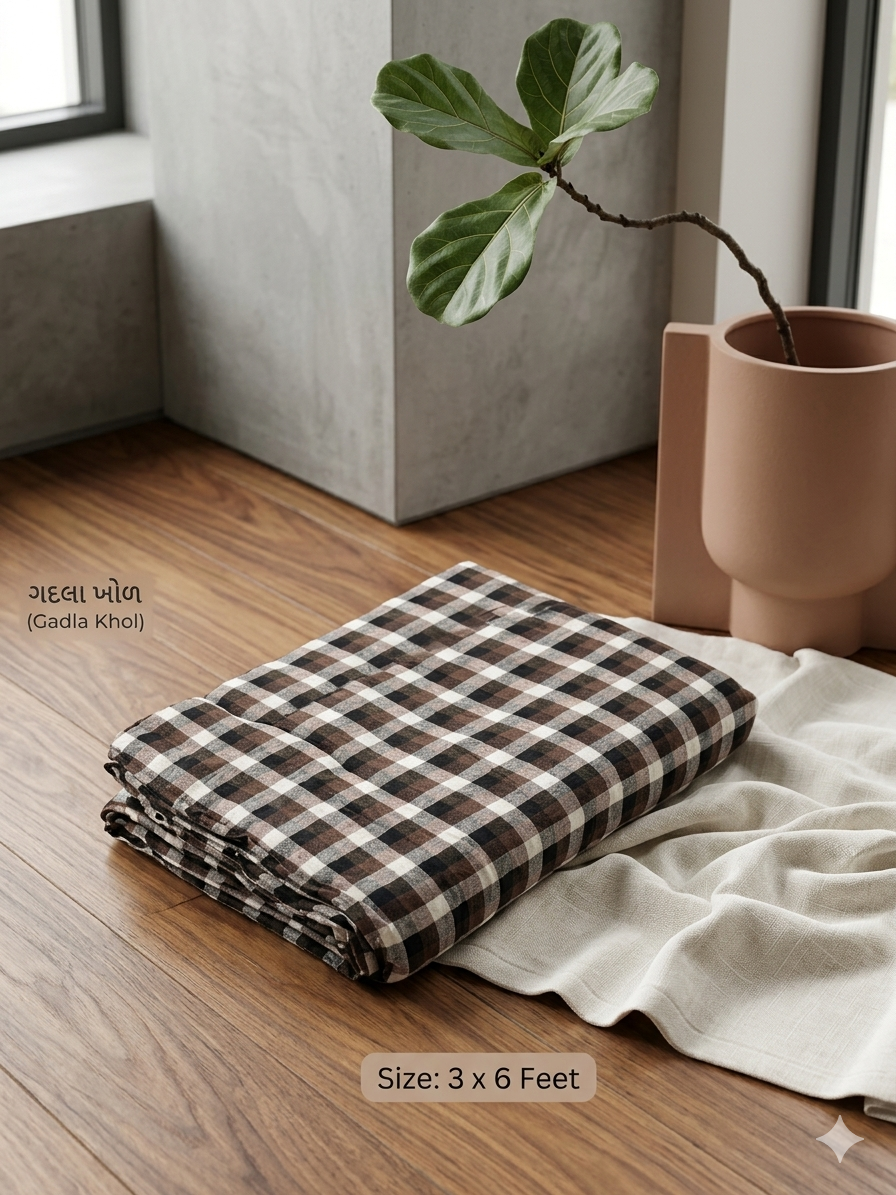 Premium Cotton Galda cover 3×6 Feet chex