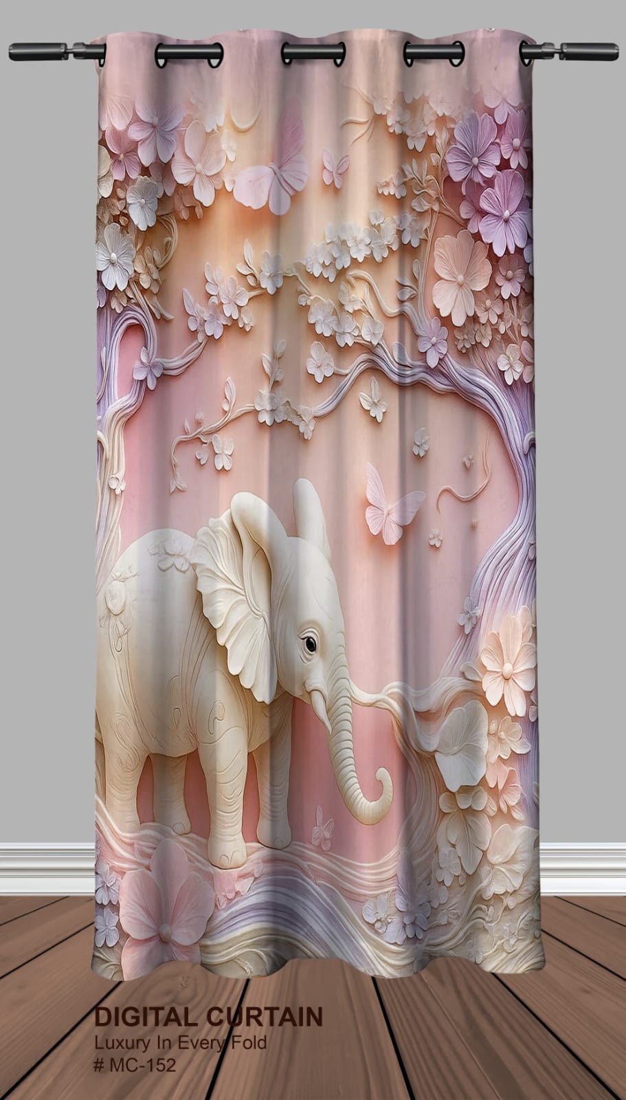 7D Printed Curtains – Elegant Home Décor Padada elephent print