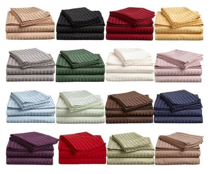 plan striped besheet size 108*108 inch