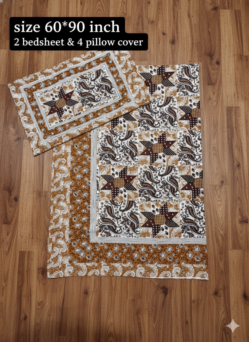 Single Bed Combo Pack – 2 Sheets & 4 Pillow Covers