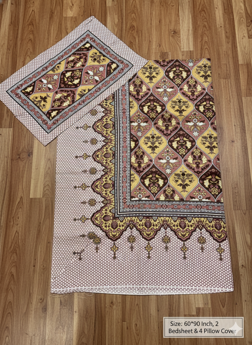 Single Bed Combo Pack – 2 Sheets & 4 Pillow Covers