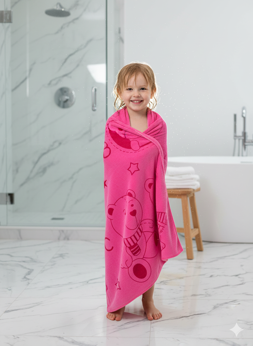 Soft Baby Towel – Microfiber Cartoon Design