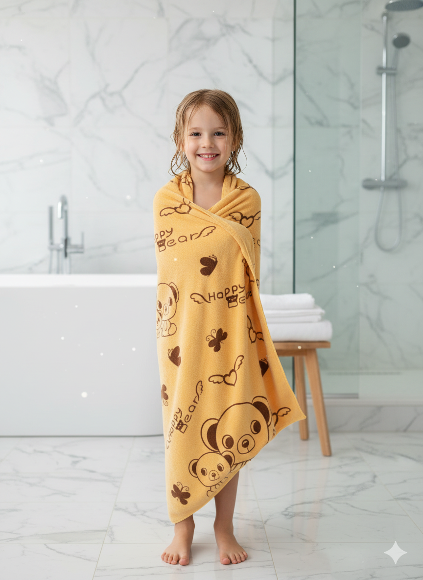 Soft Baby Towel – Microfiber Cartoon Design