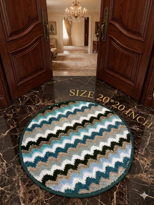 Premium Round Zig-Zag Luxury Doormat