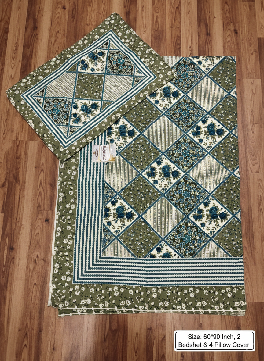 Single Bed Combo Pack – 2 Sheets & 4 Pillow Covers