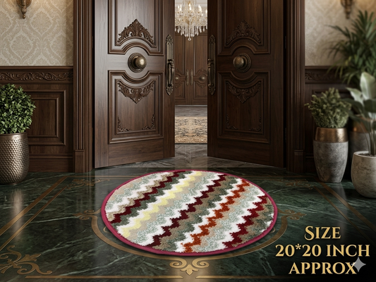 Premium Round Zig-Zag Luxury Doormat