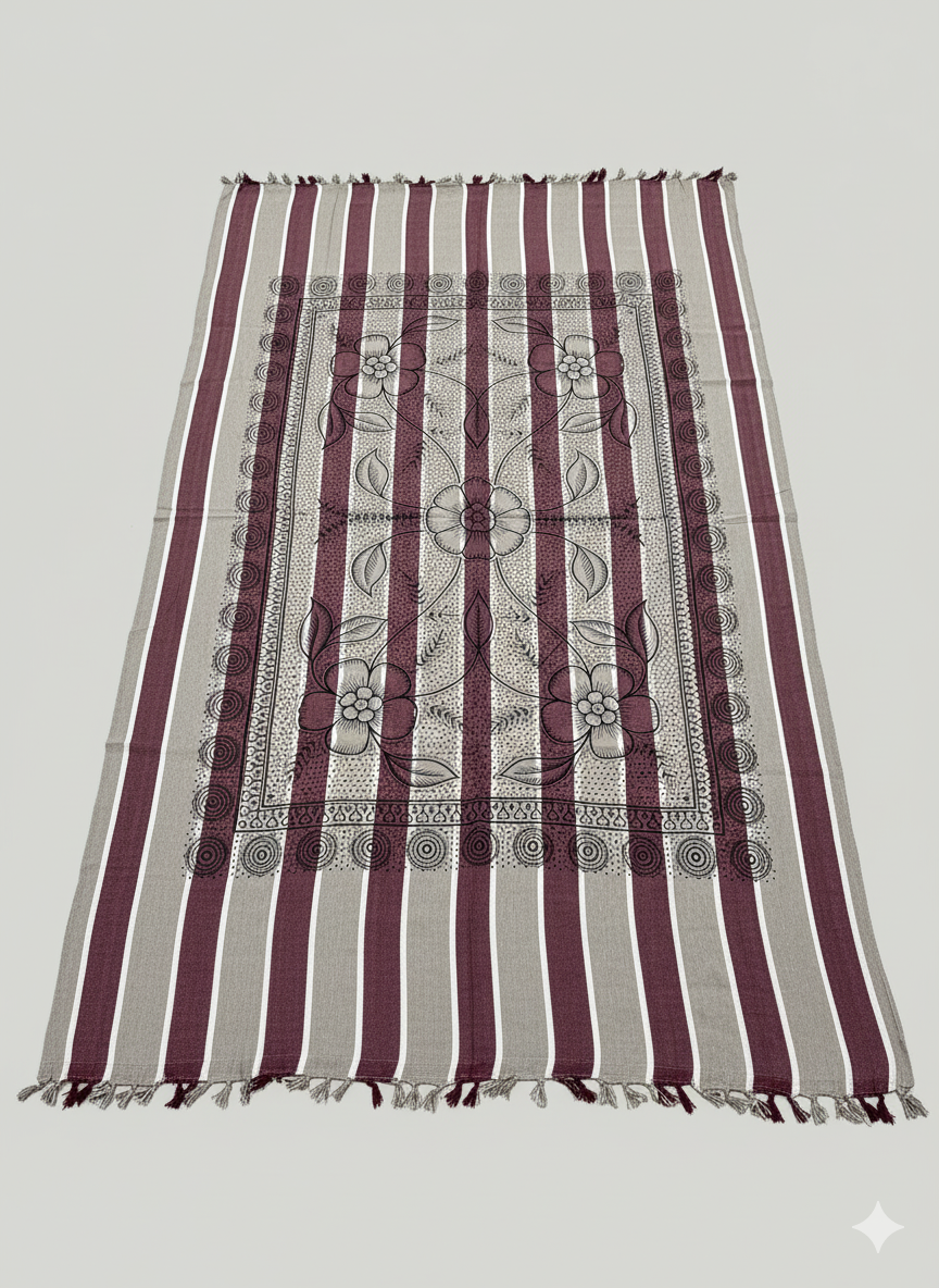 Khadi Cotton Single Bed Full Size Bedsheet – Pack of 2 | Pure Handloom Comfort | Soft & Breathable Fabric | Ideal for All Seasons