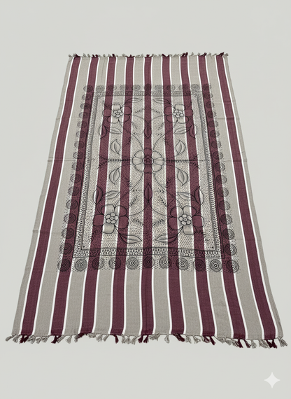 Khadi Cotton Single Bed Full Size Bedsheet – Pack of 2 | Pure Handloom Comfort | Soft & Breathable Fabric | Ideal for All Seasons