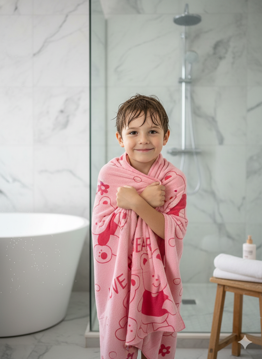 Soft Baby Towel – Microfiber Cartoon Design