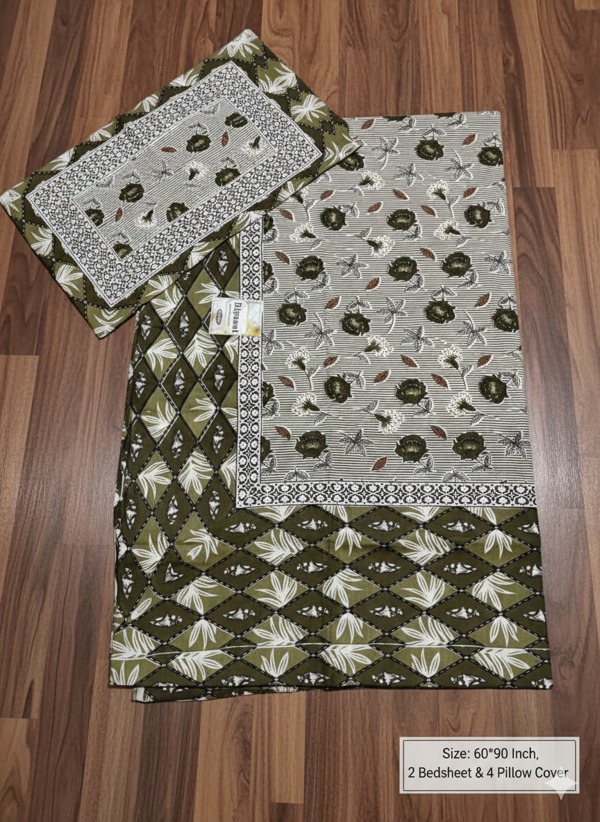 Single Bed Combo Pack – 2 Sheets & 4 Pillow Covers