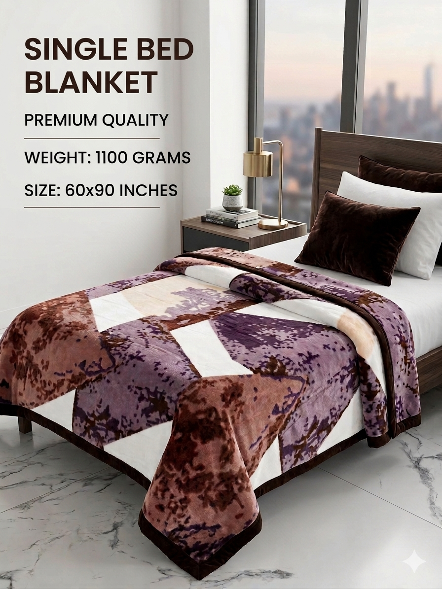 Premium Super Soft Single Blanket | 60x90 Inch | 1100 GSM Heavy Warm | Luxury Comfort @ ₹500