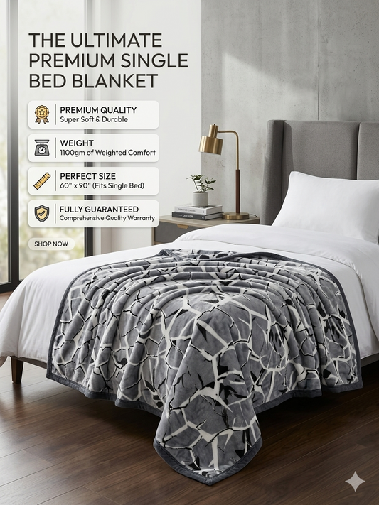Premium Super Soft Single Blanket | 60x90 Inch | 1100 GSM Heavy Warm | Luxury Comfort @ ₹500