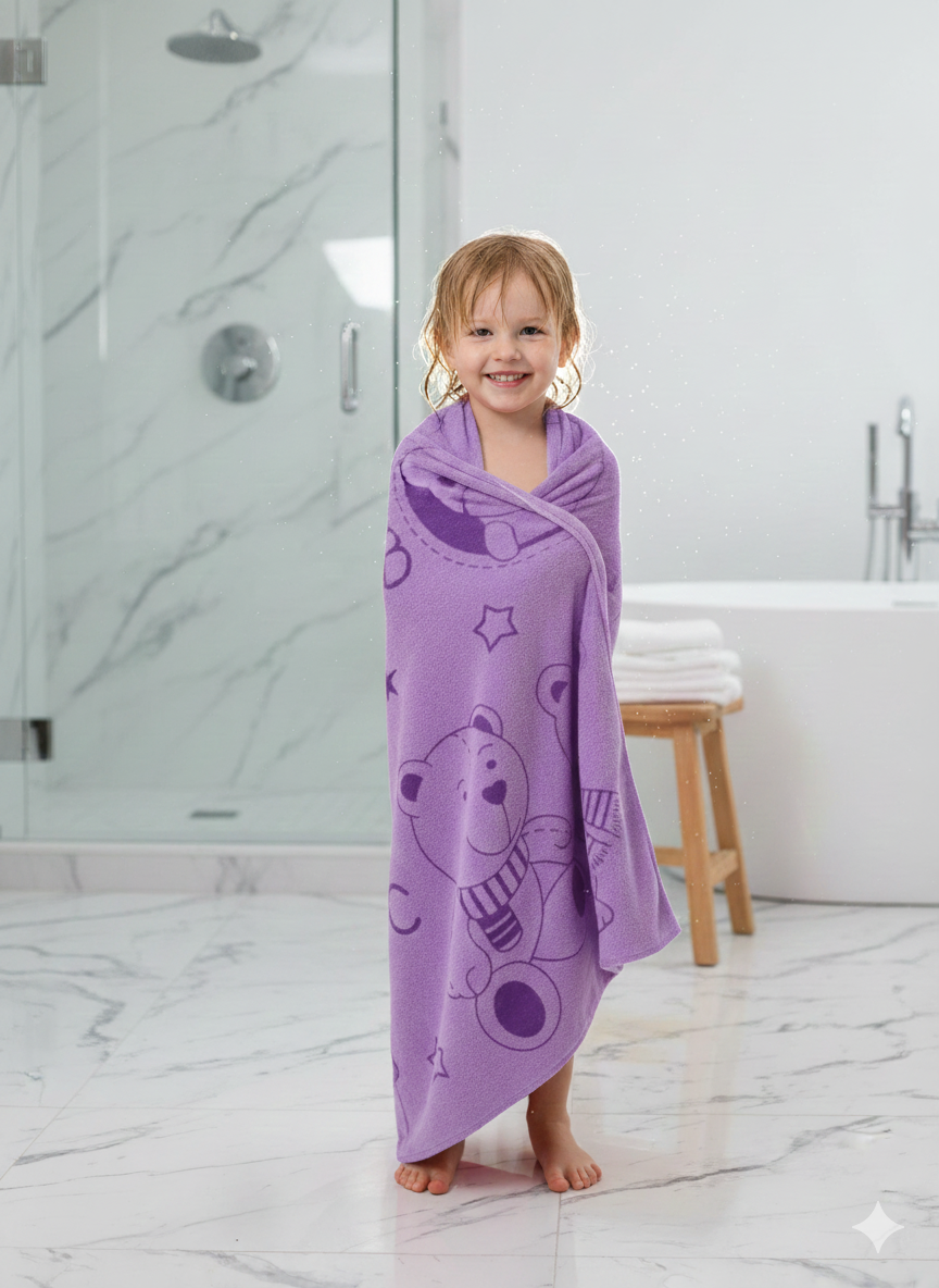 Soft Baby Towel – Microfiber Cartoon Design