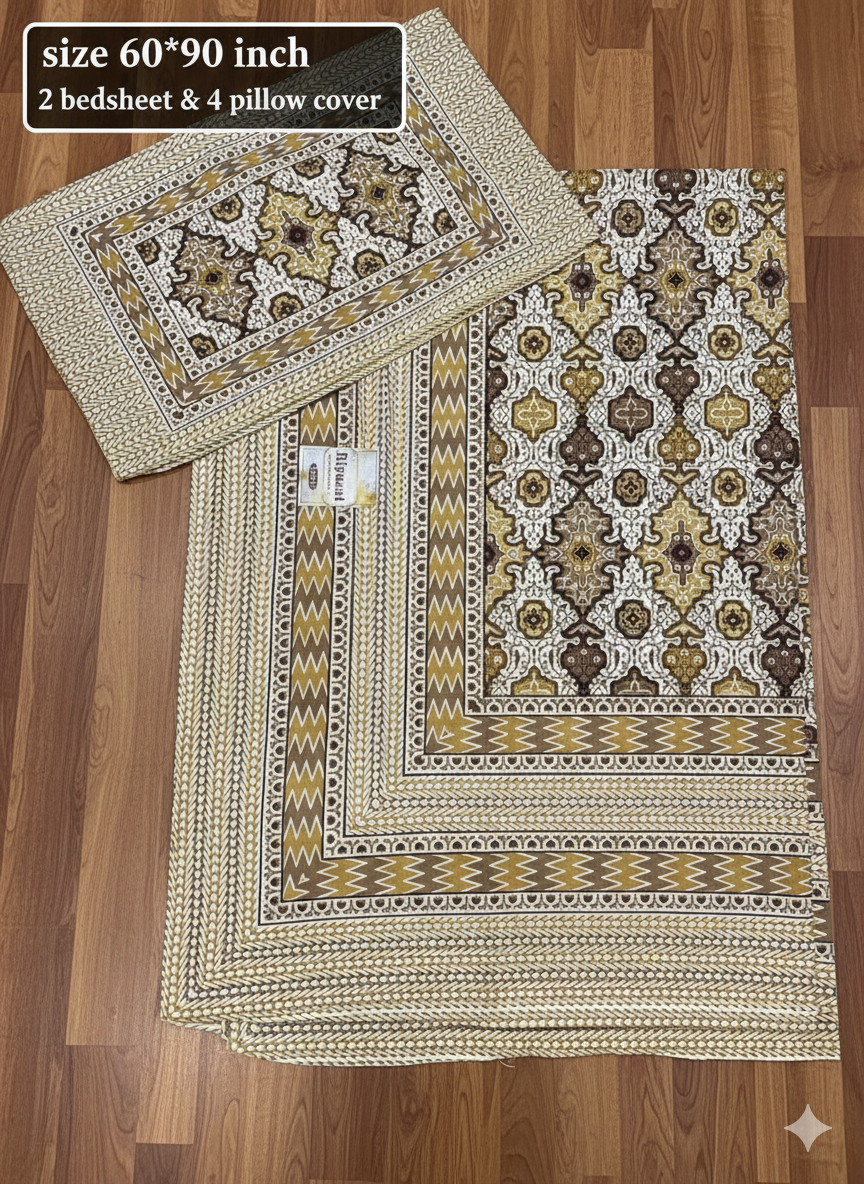 Single Bed Combo Pack – 2 Sheets & 4 Pillow Covers