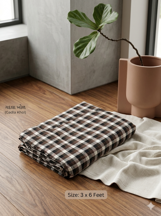 Premium Cotton Galda cover 3×6 Feet chex