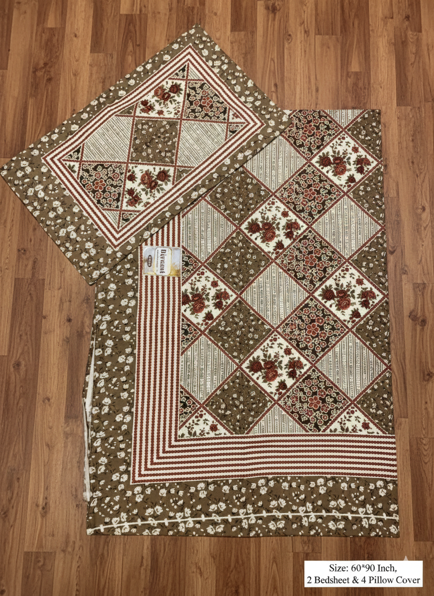 Single Bed Combo Pack – 2 Sheets & 4 Pillow Covers