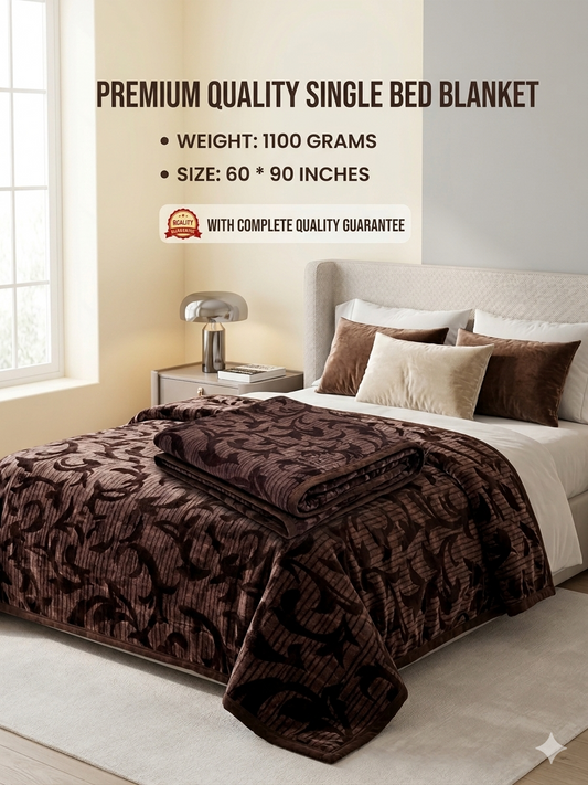 Premium Super Soft Single Blanket | 60x90 Inch | 1100 GSM Heavy Warm | Luxury Comfort @ ₹500
