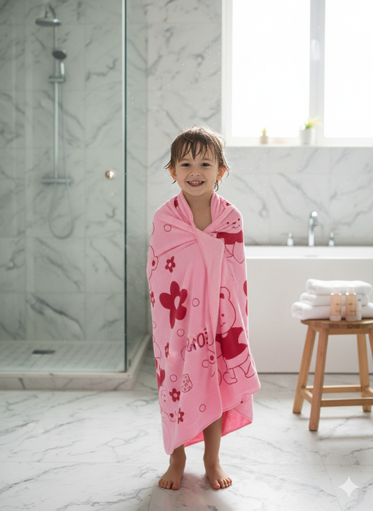 Soft Baby Towel – Microfiber Cartoon Design