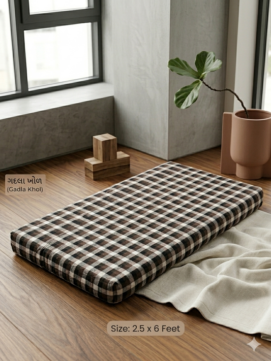 Premium Cotton Galda cover 2.5*6 with 5 inch border chex