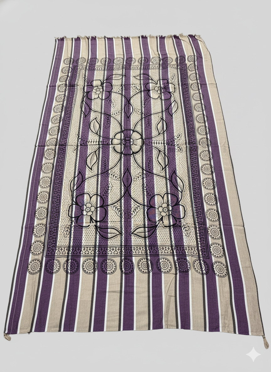 Khadi Cotton Single Bed Full Size Bedsheet – Pack of 2 | Pure Handloom Comfort | Soft & Breathable Fabric | Ideal for All Seasons