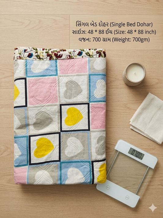Super Soft Lightweight Single Bed Dohar 48*88 inch