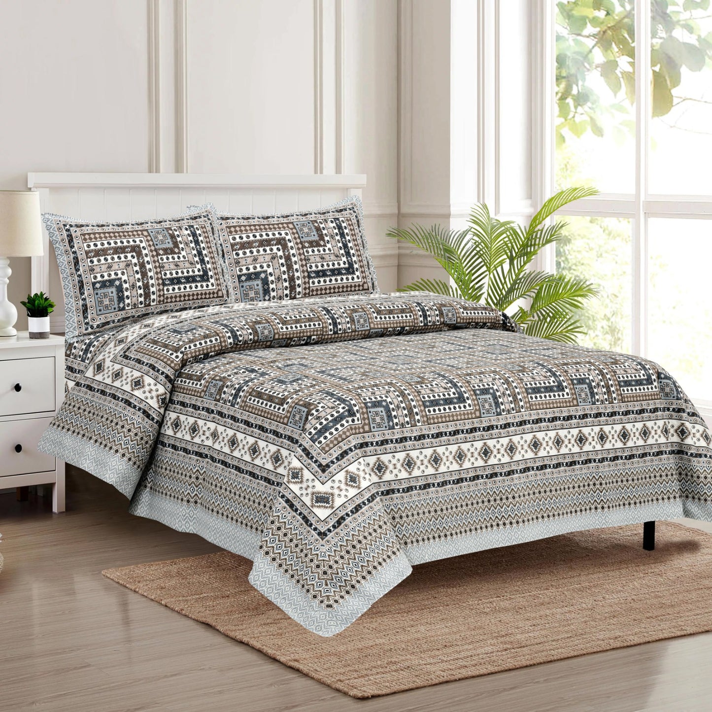 Premium Jaypuri Cotton Bedsheet | 100% Pure Cotton | 108x108 Inch