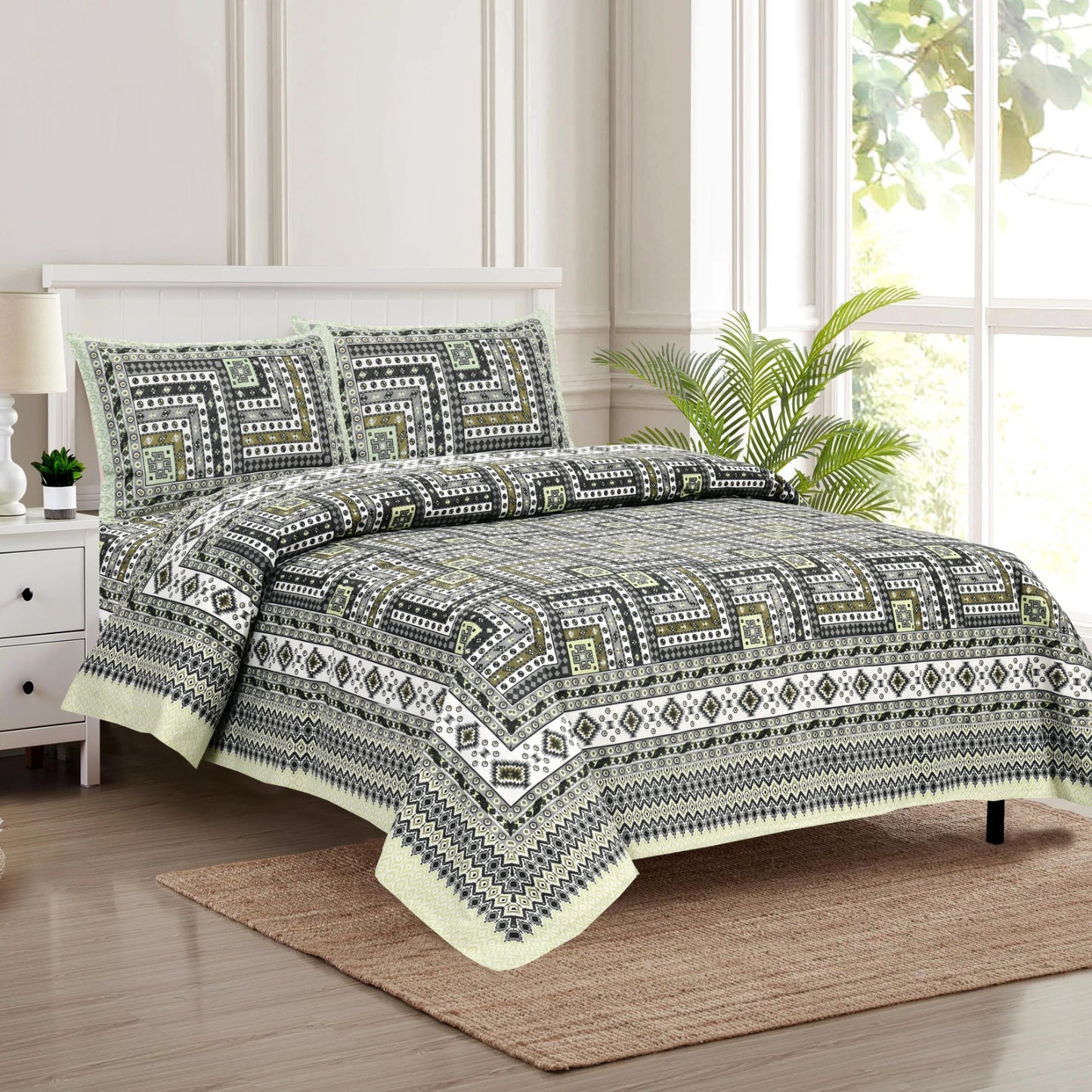 Premium Jaypuri Cotton Bedsheet | 100% Pure Cotton | 108x108 Inch