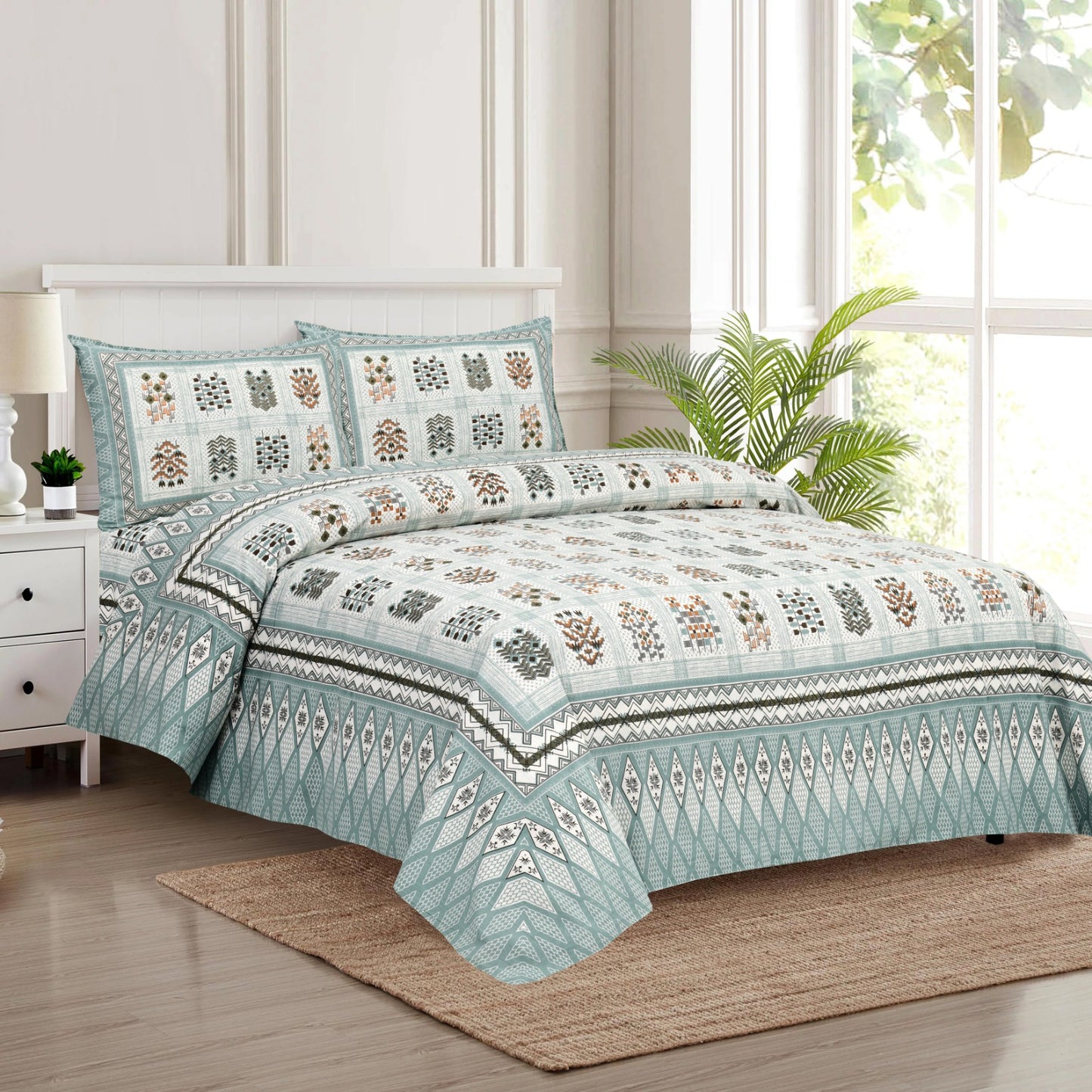 Premium Jaypuri Cotton Bedsheet | 100% Pure Cotton | 108x108 Inch