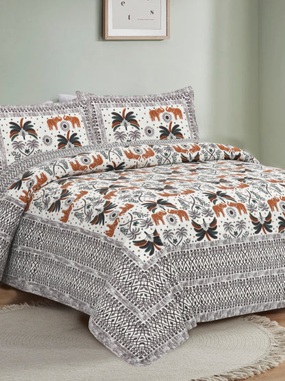 Premium Jaypuri Cotton Bedsheet | 100% Pure Cotton | 108x108 Inch