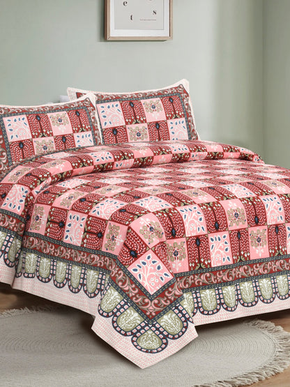 Premium Jaypuri Cotton Bedsheet | 100% Pure Cotton | 108x108 Inch