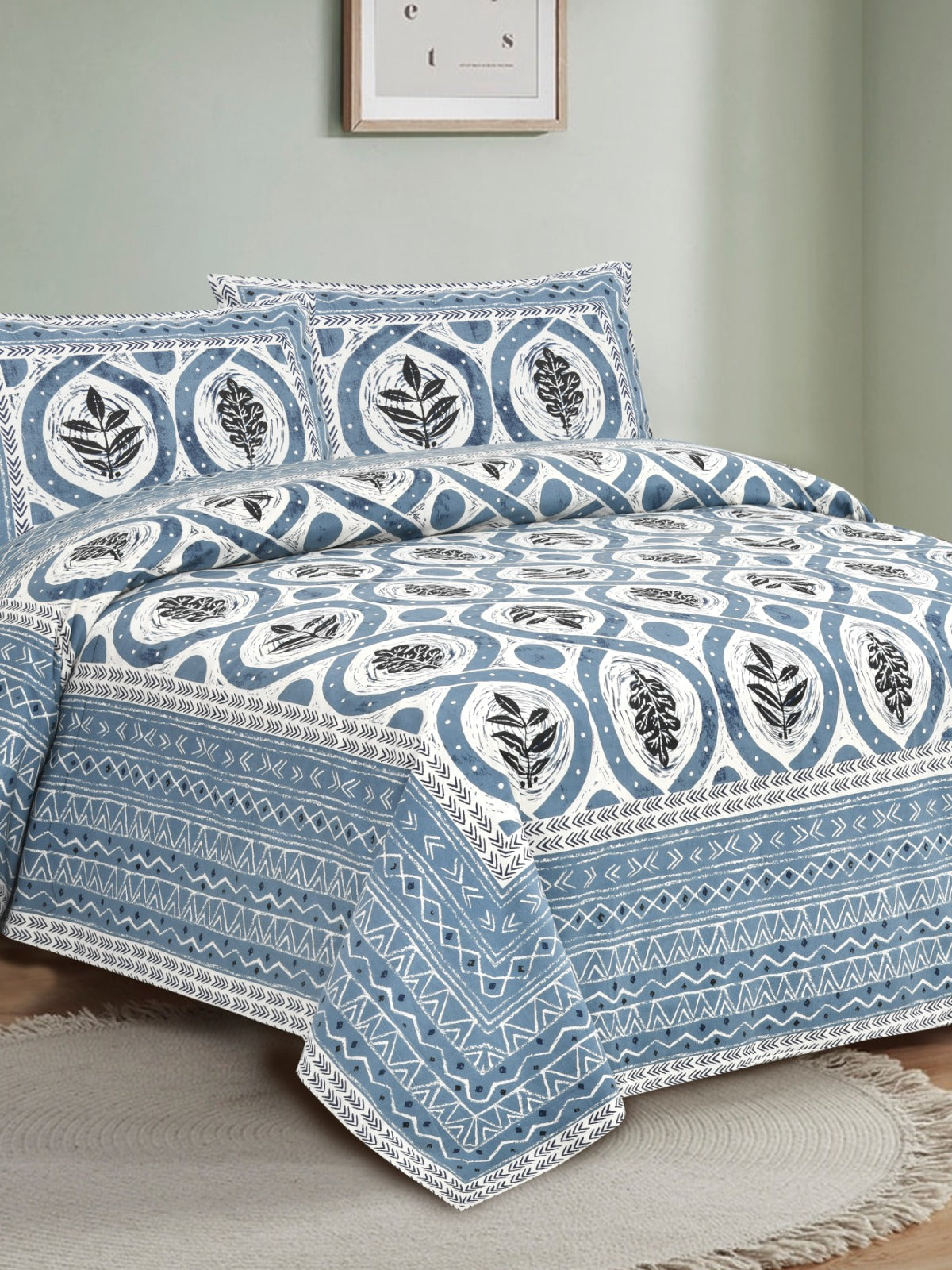 Premium Jaypuri Cotton Bedsheet | 100% Pure Cotton | 108x108 Inch