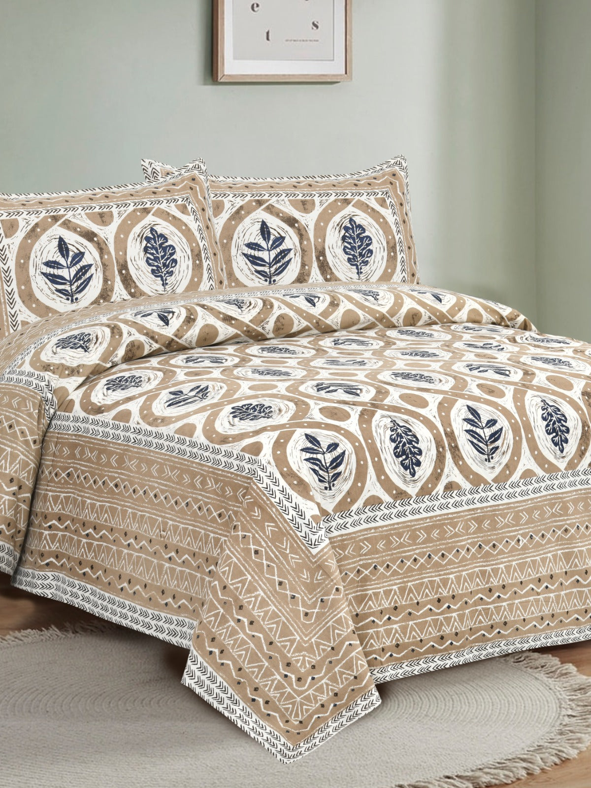 Premium Jaypuri Cotton Bedsheet | 100% Pure Cotton | 108x108 Inch