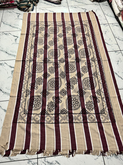 Khadi Cotton Single Bed Full Size Bedsheet – Pack of 2 | Pure Handloom Comfort | Soft & Breathable Fabric | Ideal for All Seasons