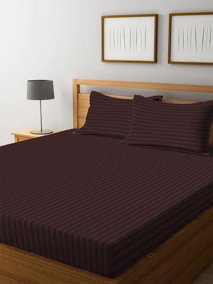 plan striped besheet size 108*108 inch