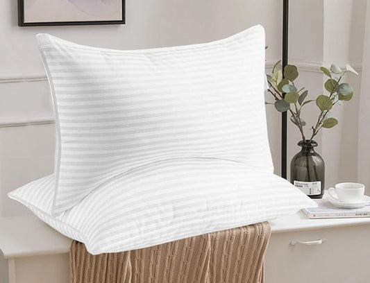 Soft Sleeping Pillow Pair (Pack of 2) - Standard Size 17x27 Inch, 600 Grams Per Piece - White
